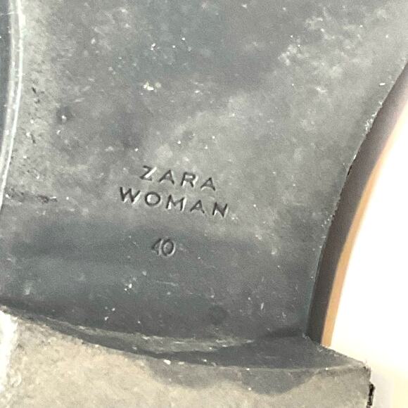 Zara Wide Heeled Ankle Boots Lug Soles Black - Picture 12 of 13